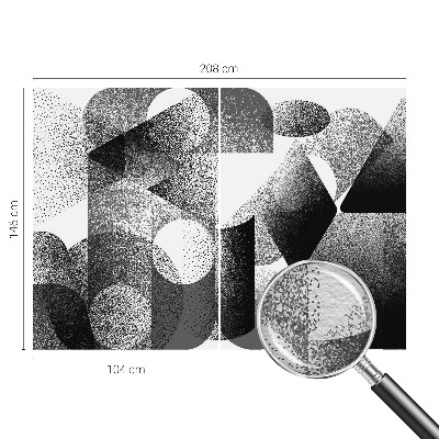 Stenska fototapeta flis z geometrijskim vzorcem