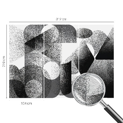 Stenska fototapeta flis z geometrijskim vzorcem