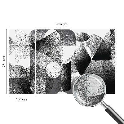 Stenska fototapeta flis z geometrijskim vzorcem