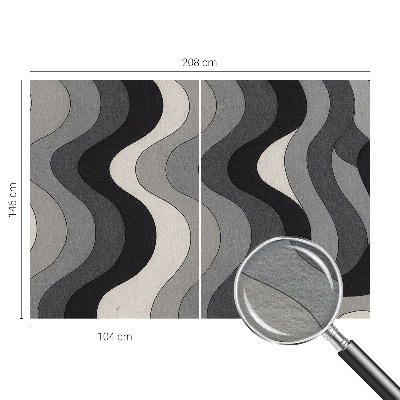 Fototapeta za dnevno sobo Sivi valovi