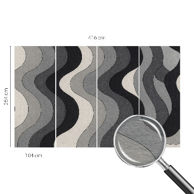 Fototapeta za dnevno sobo Sivi valovi