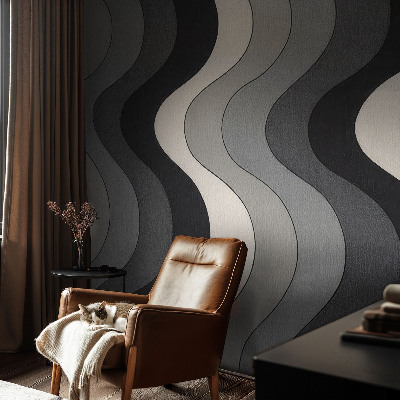 Fototapeta za dnevno sobo Sivi valovi