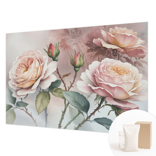 Flis fototapeta za otroško sobo Pastelne vrtnice