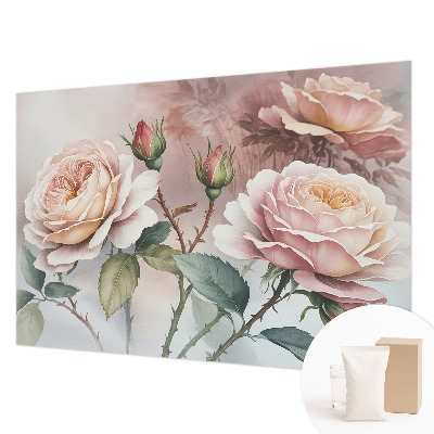 Flis fototapeta za otroško sobo Pastelne vrtnice