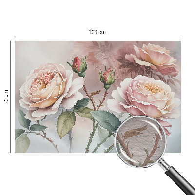 Flis fototapeta za otroško sobo Pastelne vrtnice