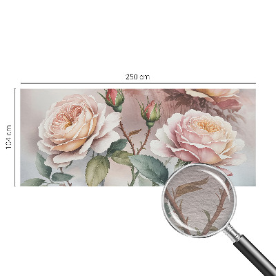 Flis fototapeta za otroško sobo z motivom pastelnih vrtnic