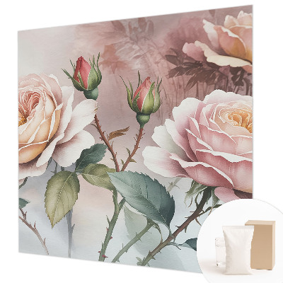 Flis fototapeta za otroško sobo Pastelne vrtnice