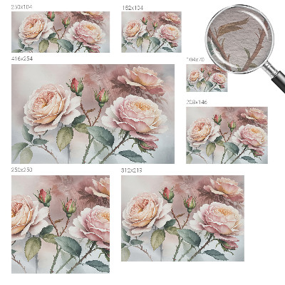 Flis fototapeta za otroško sobo Pastelne vrtnice