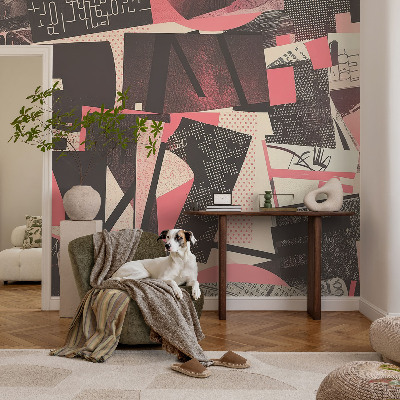 Netkana fototapeta z motivom geometrijskega kolaža