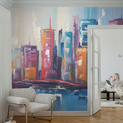 Tiskana fototapeta flis z motivom barvitega mesta