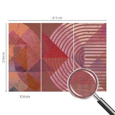 Fototapeta za spalnico z abstraktnimi oblikami