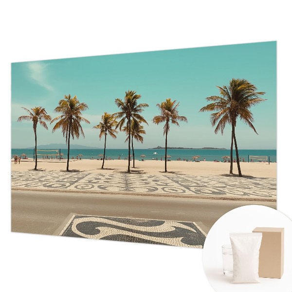 Stenska fototapeta flis s motivom plaže s palmami