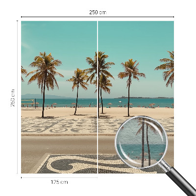 Stenska fototapeta flis s motivom plaže s palmami