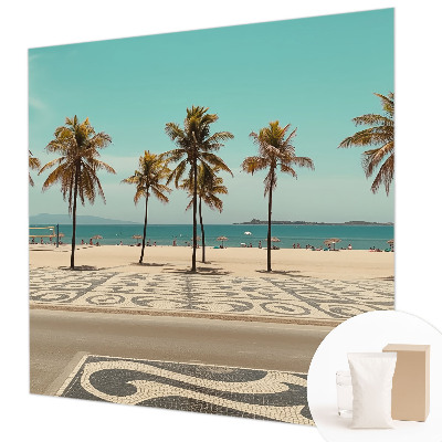 Stenska fototapeta flis s motivom plaže s palmami