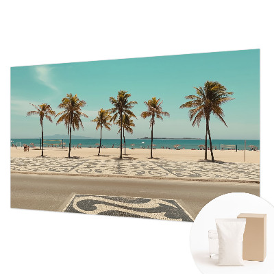 Stenska fototapeta flis s motivom plaže s palmami