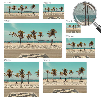 Stenska fototapeta flis s motivom plaže s palmami