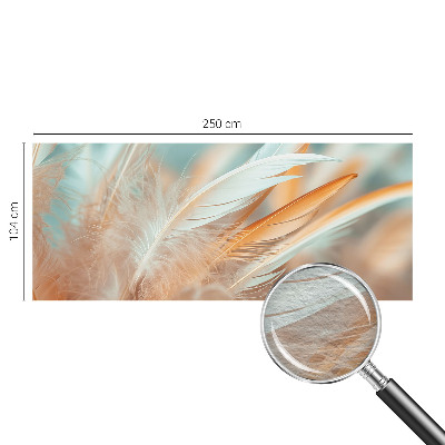 Fototapeta za spalnico z motivom nežnega perja