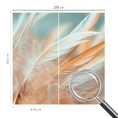 Fototapeta za spalnico z motivom nežnega perja
