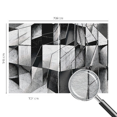 Stenska dekoracija fototapeta z geometrijsko abstrakcijo