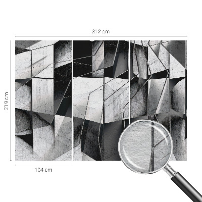 Stenska dekoracija fototapeta z geometrijsko abstrakcijo