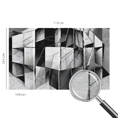 Stenska dekoracija fototapeta z geometrijsko abstrakcijo