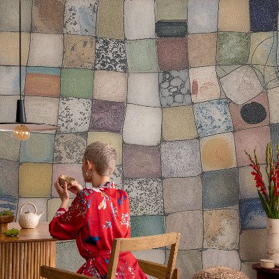 Foto tapeta z motivom barvitega mozaika