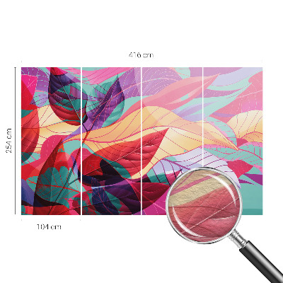 Flis fototapeta z abstraktnim motivom listov