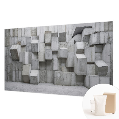 Tiskana fototapeta flis z motivom betonskih blokov