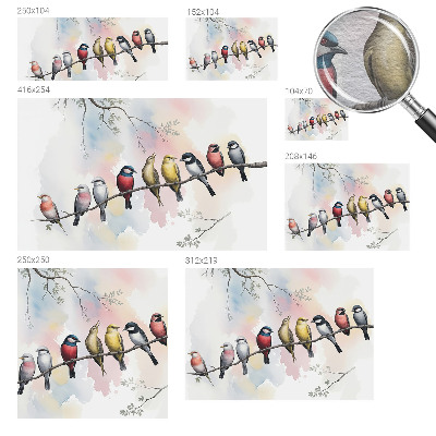 Fototapeta za dnevno sobo Ptice na veji