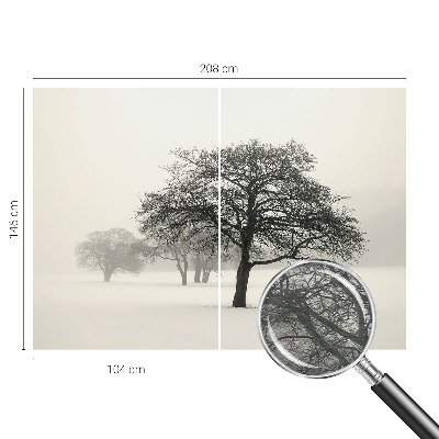 Flis fototapeta za otroško sobo z motivom zimskih dreves