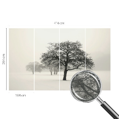 Flis fototapeta za otroško sobo z motivom zimskih dreves