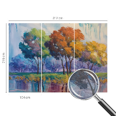 Netkana fototapeta z motivom abstraktnega drevesa