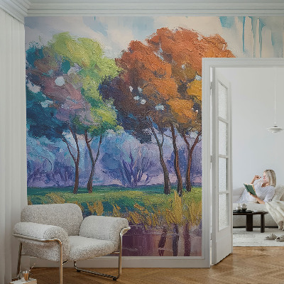 Netkana fototapeta z motivom abstraktnega drevesa