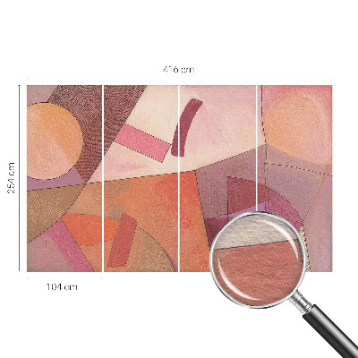 Tiskana fototapeta flis z barvitimi oblikami