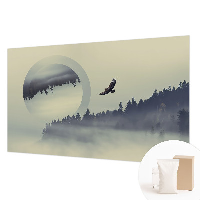 Stenska fototapeta flis z motivom gozdne pokrajine