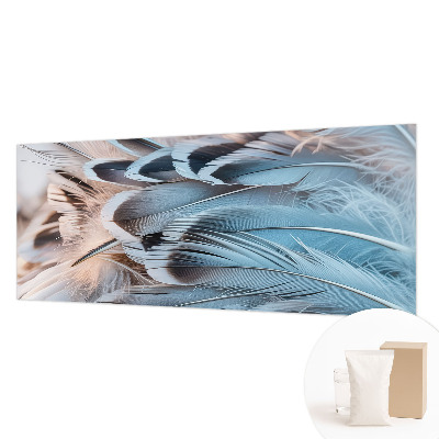 Fototapeta po meri z modrim vzorcem perja