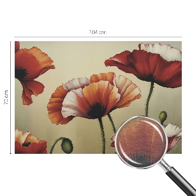 Fototapeta za spalnico z vzorcem veselih makov