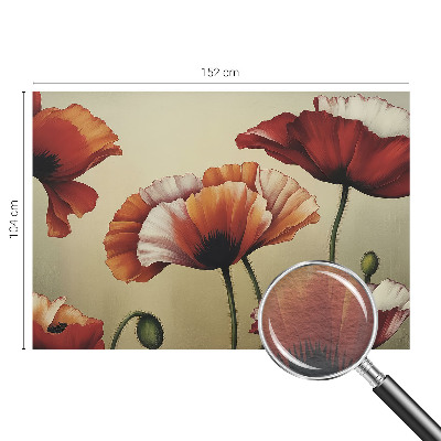 Fototapeta za spalnico z vzorcem veselih makov