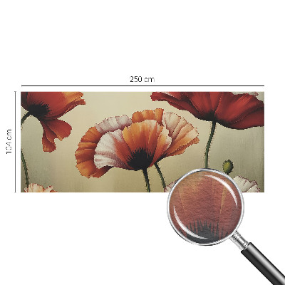Fototapeta za spalnico z vzorcem veselih makov