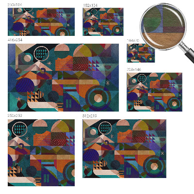 Flis fototapeta z motivom geometrijske umetnosti