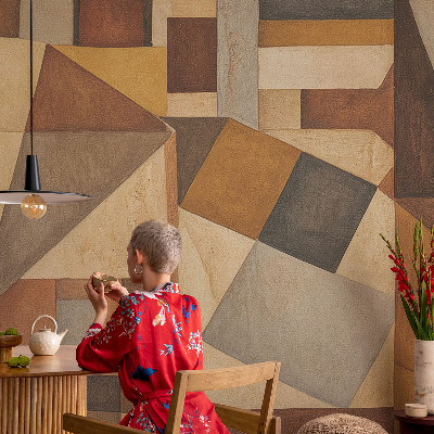 Moderna fototapeta z geometrijskim abstraktnim motivom