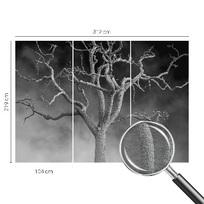 Flis fototapeta za otroško sobo z motivom meglenega drevesa
