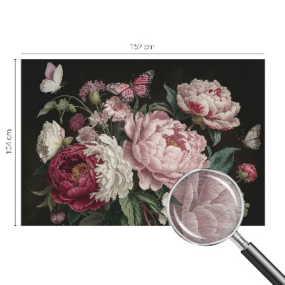 Tiskana fototapeta flis s potonikami in metulji