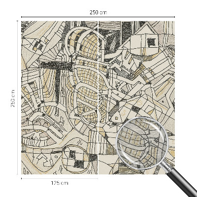 Fototapeta za dnevno sobo z motivom geometrijske abstrakcije
