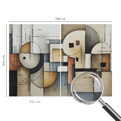 Foto tapeta v geometrijskem vzorcu z uravnoteženim dizajnom