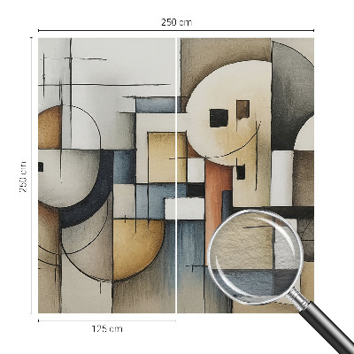 Foto tapeta v geometrijskem vzorcu z uravnoteženim dizajnom