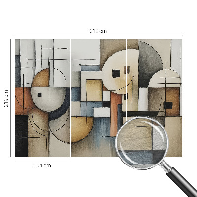Foto tapeta v geometrijskem vzorcu z uravnoteženim dizajnom