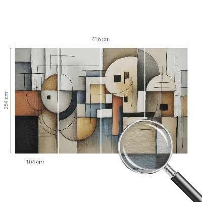 Foto tapeta v geometrijskem vzorcu z uravnoteženim dizajnom