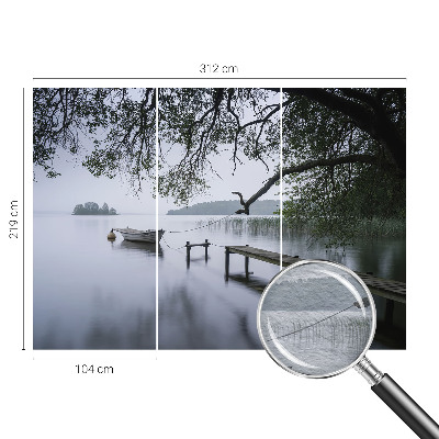 Fototapeta za spalnico z motivom mirnega jezera