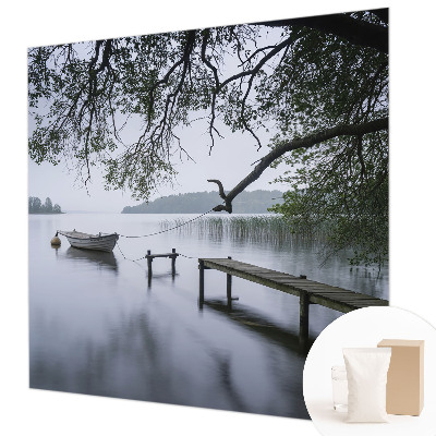 Fototapeta za spalnico z motivom mirnega jezera